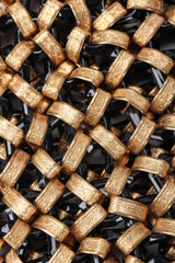 Recess Los Angeles Vintage Hexagon Plastic Embossed Brass Link Mini Bag