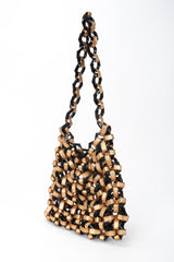 Recess Los Angeles Vintage Hexagon Plastic Embossed Brass Link Mini Bag