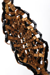 Recess Los Angeles Vintage Hexagon Plastic Embossed Brass Link Mini Bag