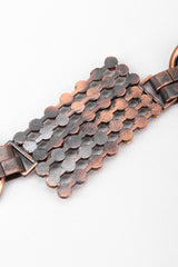 Recess Los Angeles Vintage Raffaele Giacomini Bronze Crystal Mesh Elf Drop Earrings