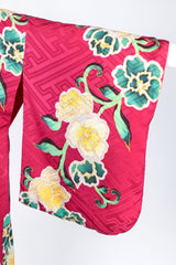Recess Los Angeles Designer Consignment Vintage Japanese Yellow Rose Gucci inspired Silk Komon Kimono