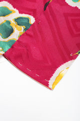 Recess Los Angeles Designer Consignment Vintage Japanese Yellow Rose Gucci inspired Silk Komon Kimono