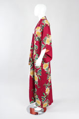 Recess Los Angeles Designer Consignment Vintage Japanese Yellow Rose Gucci inspired Silk Komon Kimono