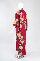 Recess Los Angeles Designer Consignment Vintage Japanese Yellow Rose Gucci inspired Silk Komon Kimono