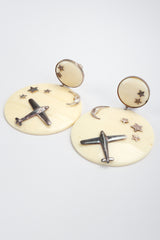 Recess Los Angeles Vintage Drops of Jupiter Flying Over The Moon Earrings