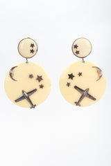 Recess Los Angeles Vintage Drops of Jupiter Flying Over The Moon Earrings
