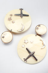Recess Los Angeles Vintage Drops of Jupiter Flying Over The Moon Earrings