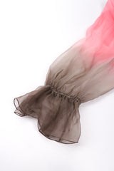 Recess Los Angeles Vintage Unlabeled Bill Blass Neapolitan Silk Chiffon Blouse and Pant Set