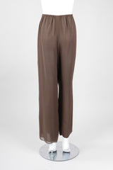 Recess Los Angeles Vintage Unlabeled Bill Blass Neapolitan Silk Chiffon Blouse and Pant Set