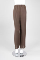 Recess Los Angeles Vintage Unlabeled Bill Blass Neapolitan Silk Chiffon Blouse and Pant Set