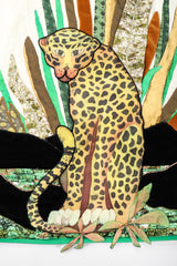 Recess Los Angeles Vintage Silk Jungle Cheetah Appliqué Kimono Jacket