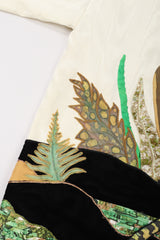 Recess Los Angeles Vintage Silk Jungle Cheetah Appliqué Kimono Jacket