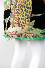 Recess Los Angeles Vintage Silk Jungle Cheetah Appliqué Kimono Jacket