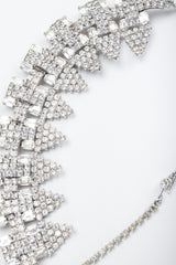 Recess Los Angeles Vintage Art Deco Pointed Crystal Choker Necklace