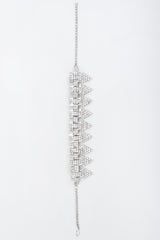 Recess Los Angeles Vintage Art Deco Pointed Crystal Choker Necklace