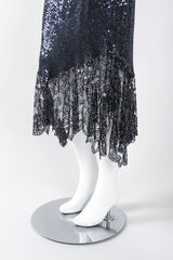 Recess Los Angeles Vintage Embellished Bead Lace Bertha Collar Dance Dress