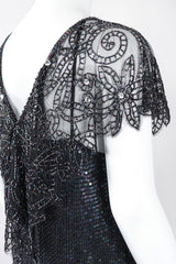 Recess Los Angeles Vintage Embellished Bead Lace Bertha Collar Dance Dress