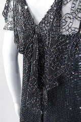 Recess Los Angeles Vintage Embellished Bead Lace Bertha Collar Dance Dress