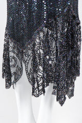 Recess Los Angeles Vintage Embellished Bead Lace Bertha Collar Dance Dress