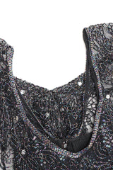 Recess Los Angeles Vintage Embellished Bead Lace Bertha Collar Dance Dress