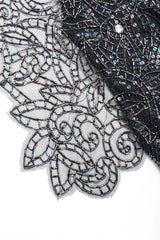 Recess Los Angeles Vintage Embellished Bead Lace Bertha Collar Dance Dress