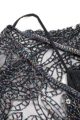 Recess Los Angeles Vintage Embellished Bead Lace Bertha Collar Dance Dress