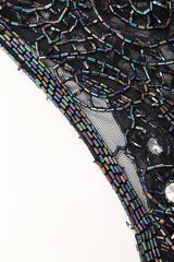 Recess Los Angeles Vintage Embellished Bead Lace Bertha Collar Dance Dress