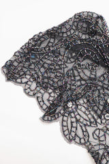 Recess Los Angeles Vintage Embellished Bead Lace Bertha Collar Dance Dress