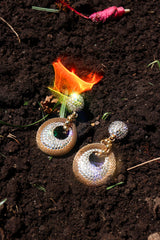 Recess Los Angeles Vintage Crystal Mesh Drop Earrings