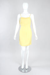 Recess Designer Consignment Vintage Golden Embellished Shift Dress Los Angeles Resale Recycled