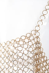 Recess Los Angeles Vintage St John Linked Metal Gold Rings Tank Style Top