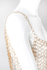 Recess Los Angeles Vintage St John Linked Metal Gold Rings Tank Style Top