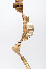 Recess Los Angeles Vintage Egyptian Modernist Brushed Gemstone Sunburst Collar