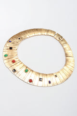Recess Los Angeles Vintage Egyptian Modernist Brushed Gemstone Sunburst Collar