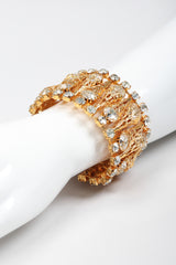 Recess Los Angeles Vintage Crystal Filigree Ice Cream Wide Cuff Bracelet