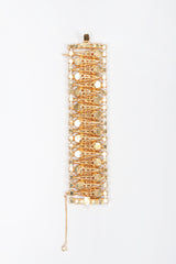 Recess Los Angeles Vintage Crystal Filigree Ice Cream Wide Cuff Bracelet