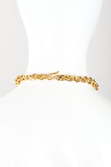 Recess Designer Consignment Vintage Matte Gold Modernist Claw Spike Necklace