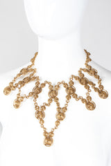 Recess Los Angeles Vintage Byzantine Swirl Link Bib Necklace