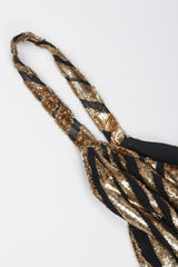 Recess Los Angeles Vintage Deco Gold Velvet Lamé Maxi Slipdress