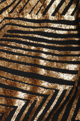 Recess Los Angeles Vintage Deco Gold Velvet Lamé Maxi Slipdress