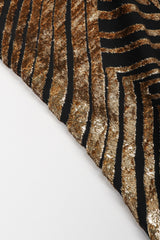 Recess Los Angeles Vintage Deco Gold Velvet Lamé Maxi Slipdress