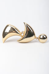 Recess Los Angeles Vintage Gold Sculptural Boomerang Drop Clip On Earrings