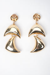 Recess Los Angeles Vintage Gold Sculptural Boomerang Drop Clip On Earrings