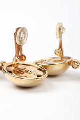 Recess Los Angeles Vintage Gold Sculptural Boomerang Drop Clip On Earrings