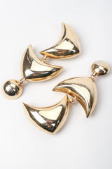 Recess Los Angeles Vintage Gold Sculptural Boomerang Drop Clip On Earrings