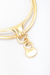 Recess Designer Consignment Vintage Matte Sculpted Collarbone Necklace Los Angeles Resale