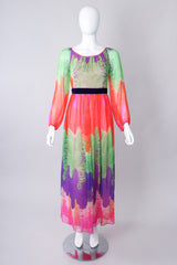 Recess Los Angeles Vintage Ombré Silk Chiffon Neon Brights Slurpee Dress