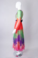 Recess Los Angeles Vintage Ombré Silk Chiffon Neon Brights Slurpee Dress