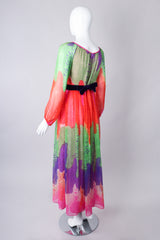 Recess Los Angeles Vintage Ombré Silk Chiffon Neon Brights Slurpee Dress