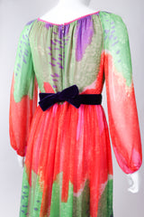 Recess Los Angeles Vintage Ombré Silk Chiffon Neon Brights Slurpee Dress